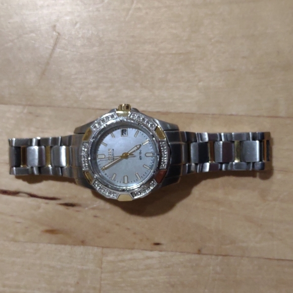 Citizen Eco-Drive silver with gold and rhinestone accents - Picture 5 of 16